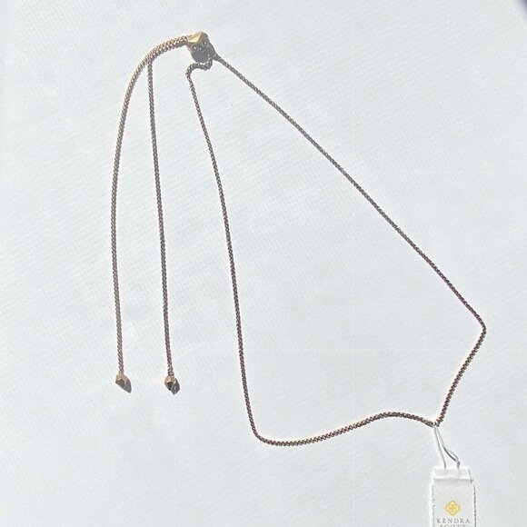 Kendra Scott Gold Peacock Feather Necklace NWT - Picture 3 of 5